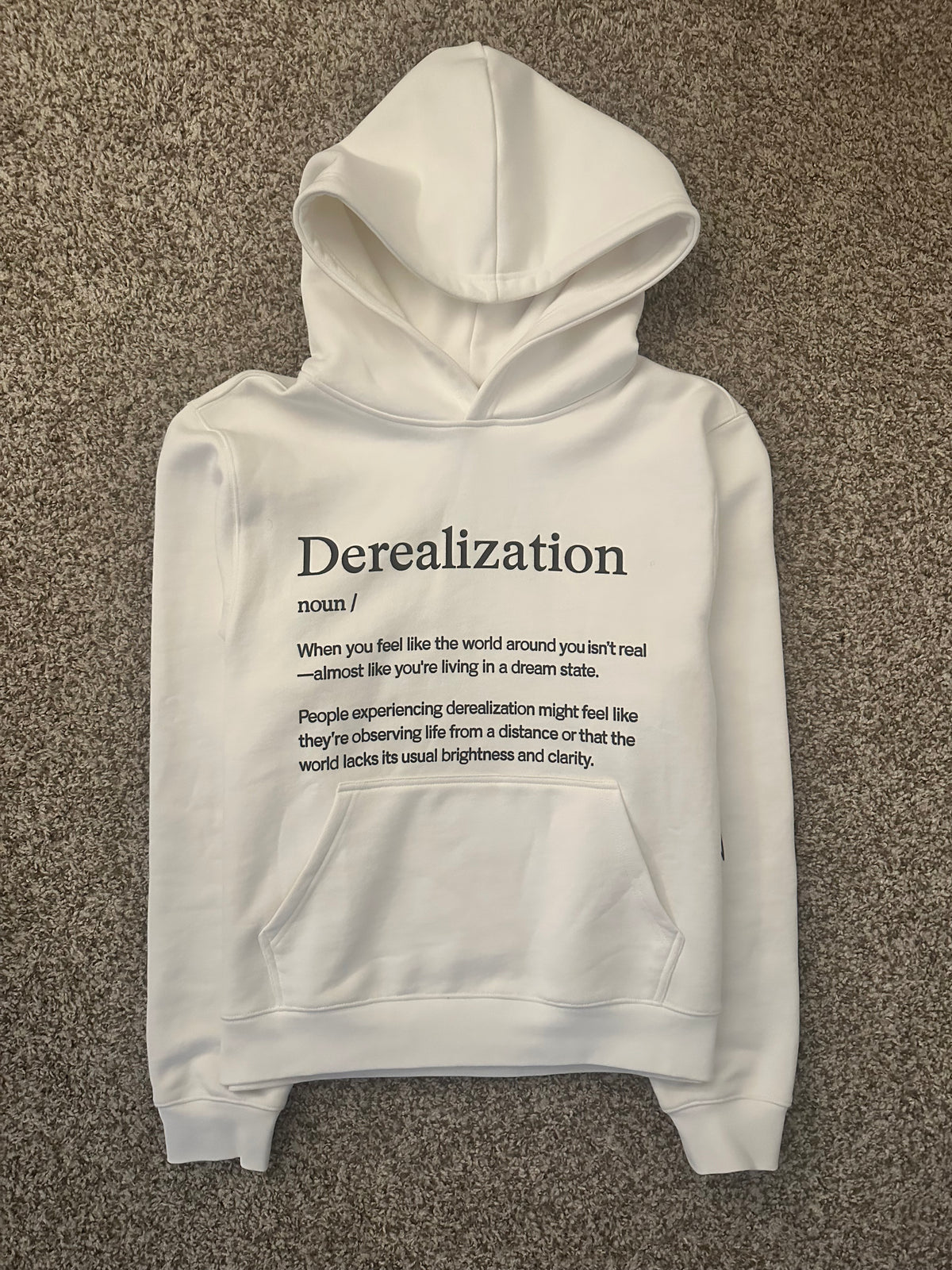 White Derealization Hoodie