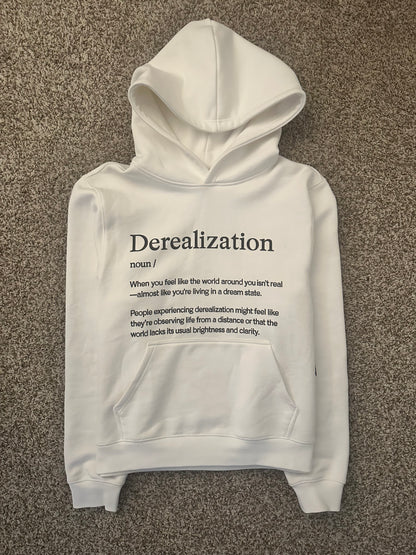 White Derealization Hoodie