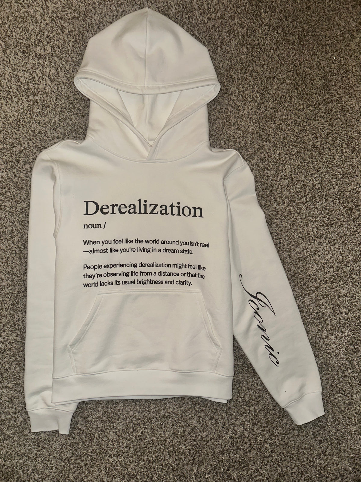 White Derealization Hoodie