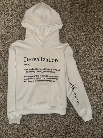 White Derealization Hoodie
