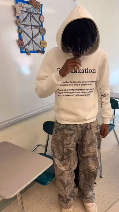 White Derealization Hoodie