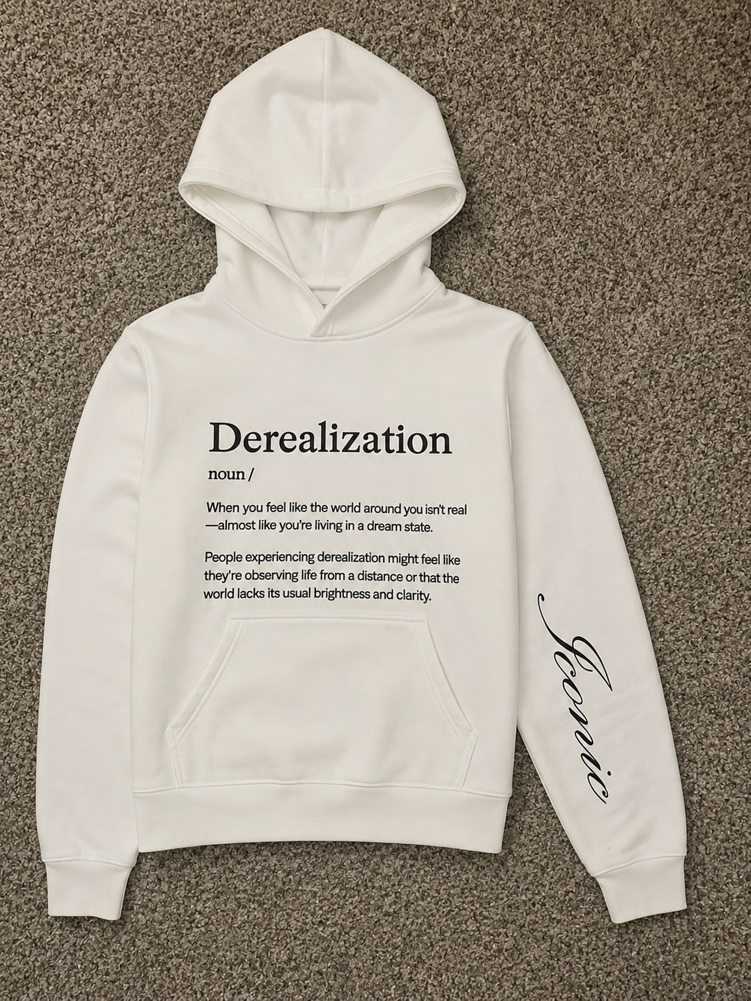 White Derealization Hoodie
