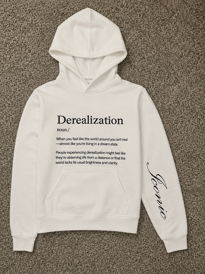 White Derealization Hoodie