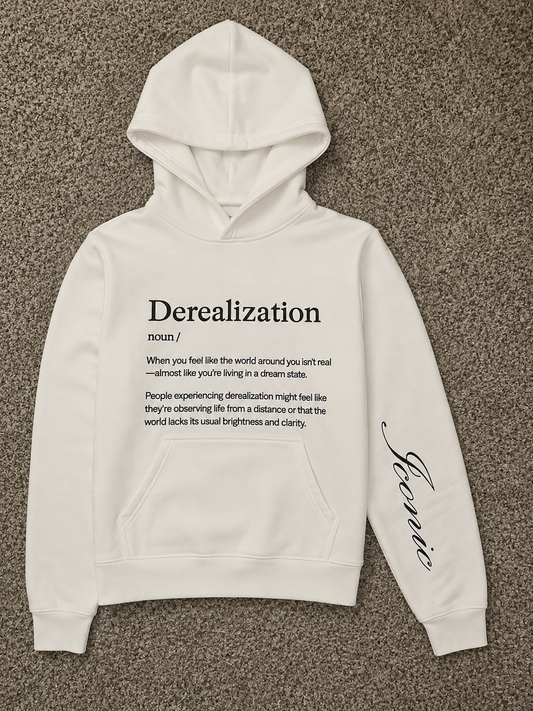 White Derealization Hoodie